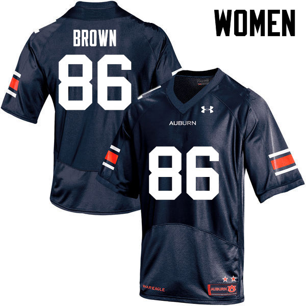 Women Auburn Tigers #86 Tucker Brown College Football Jerseys-Navy